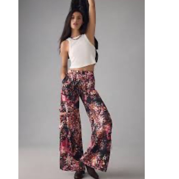By Anthropologie‎ Palazzo Utility Pants
Size 2 Side Tie Detail Wide Leg - Picture 2 of 6